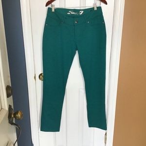 Seven7 Skinny Jeans Size 8 teal turquoise bright